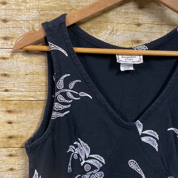 Vintage Jacqueline Studio palm motif shift dress size medium - Picture 6 of 12